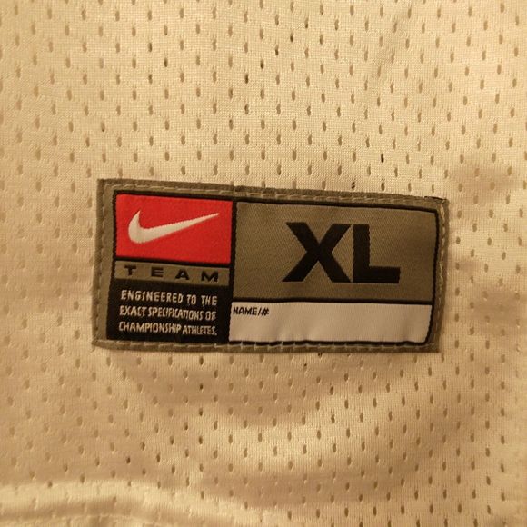 Nike vintage tshirt jersey mens Xl Xlarge white short sleeve football 90s - Picture 4 of 10